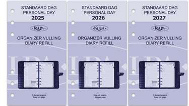 6211-25-26-27 170 x 95 mm Personal Le planificateur insère quotidiennement NL en 2025 2026 2027